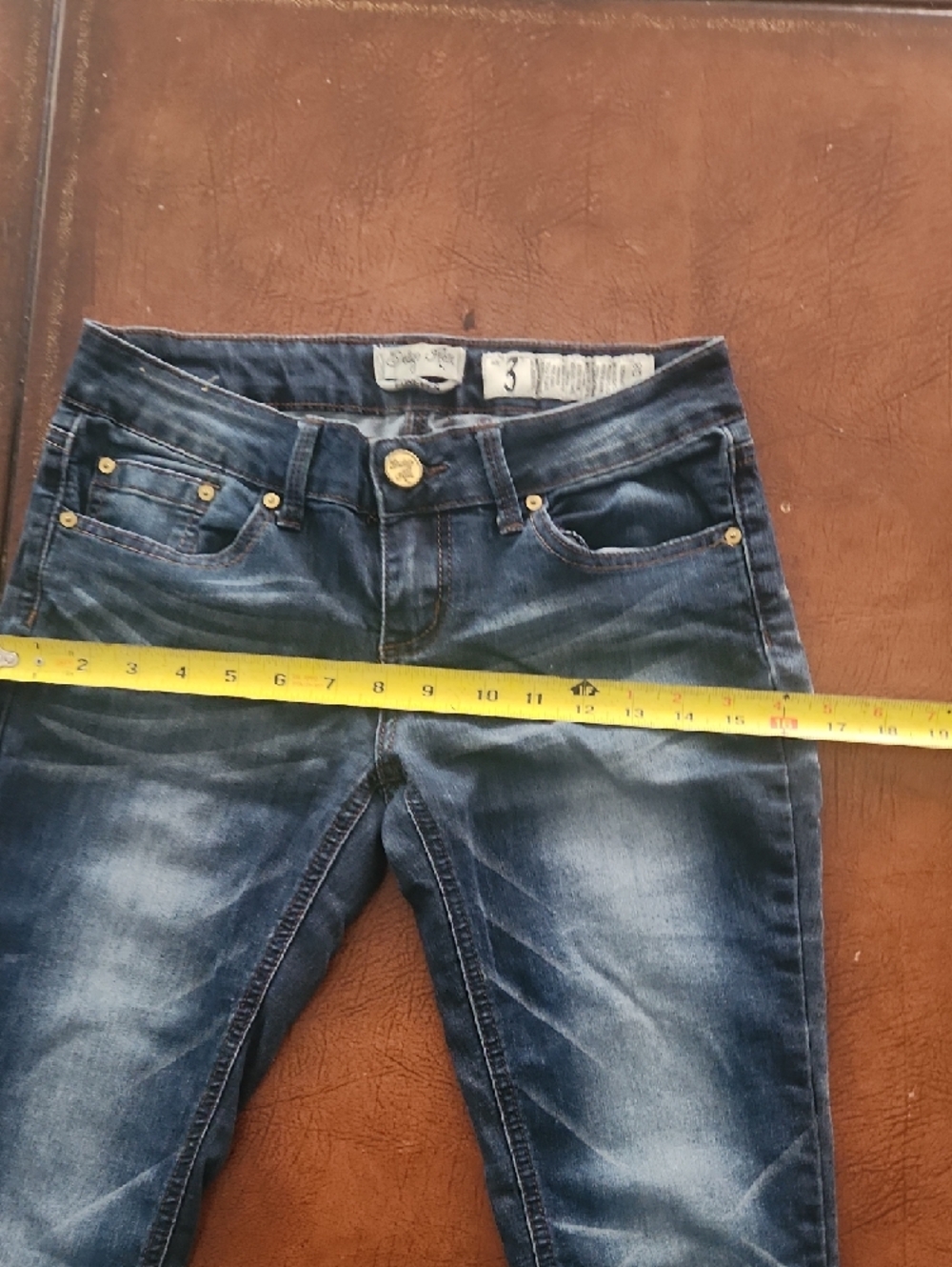 Indigo Rein Women's Distressed Blue Boyfriend Jeans - Picture 5 of 6